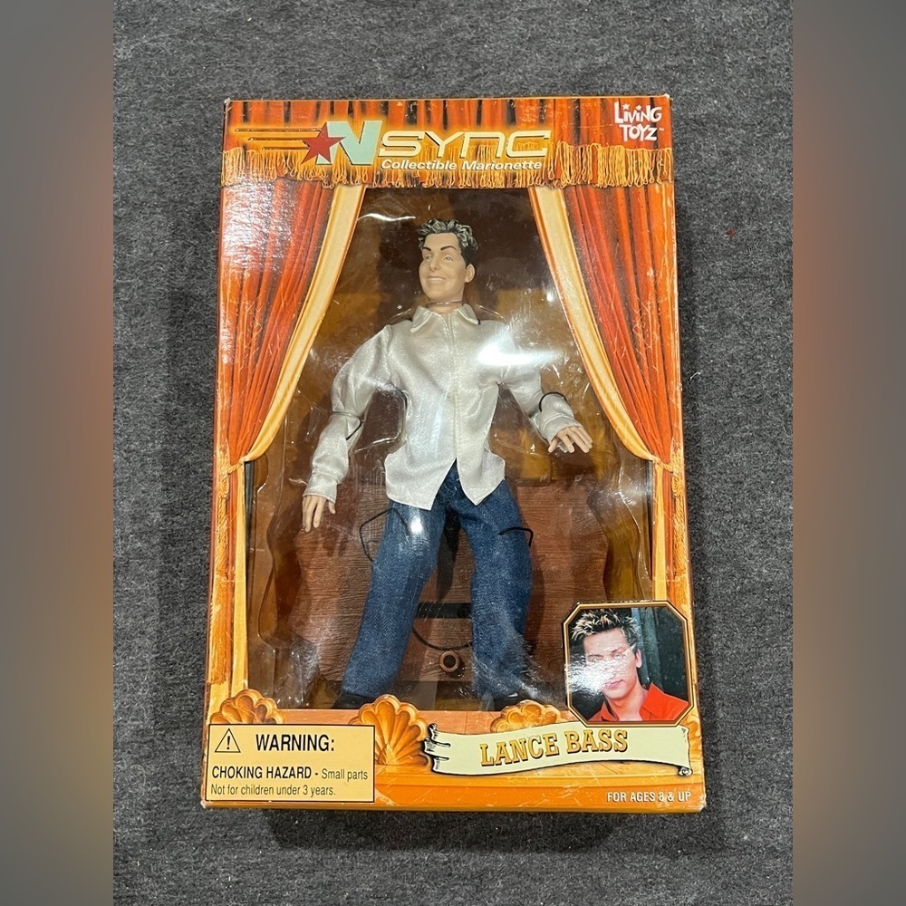 Lance Bass NSYNC Collectible MARIONETTE Doll LIVING TOYZ-2000-New in SEALED Box